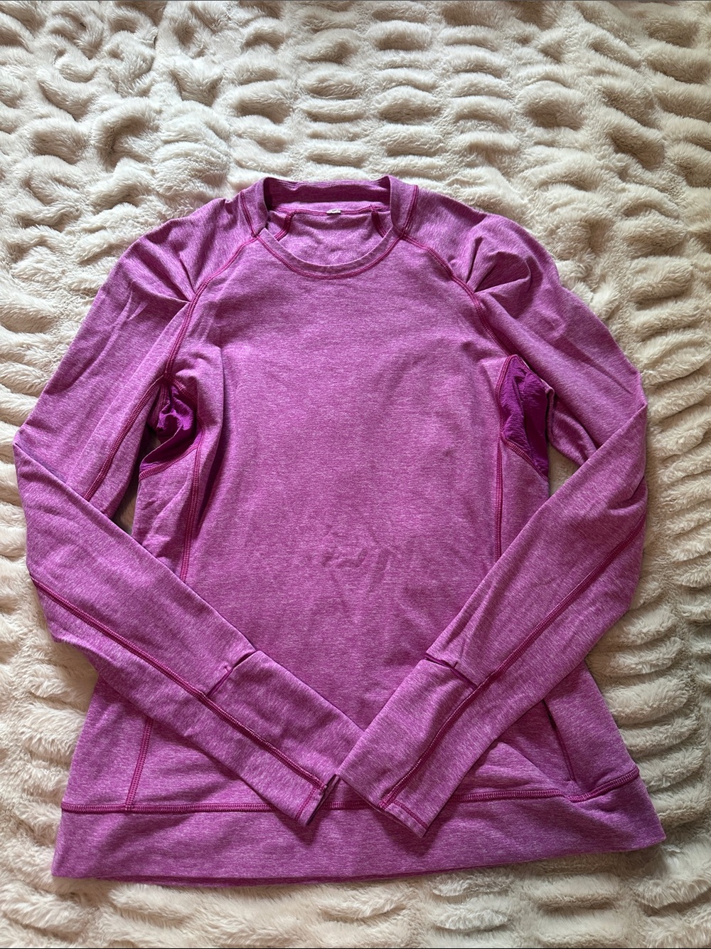 Lululemon Women's Pink Long-Sleeve Active Top Best for 8/10 Zipper Pocket
